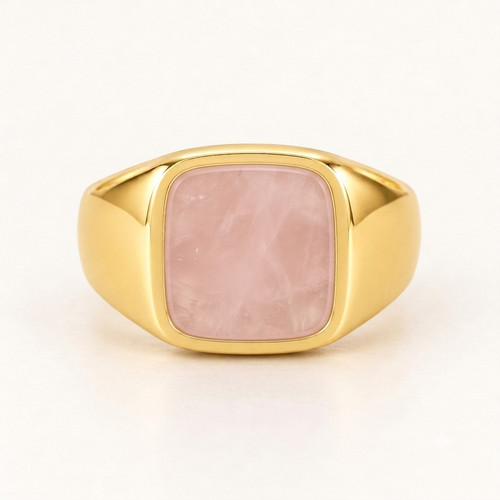 Natural rose quartz cushion - natural,
